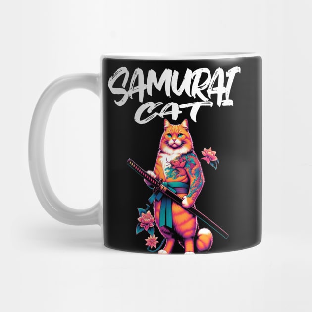 Japanese Samurai Cat by VisionDesigner